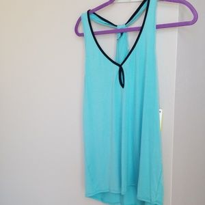 Trina Turk aqua top sz L